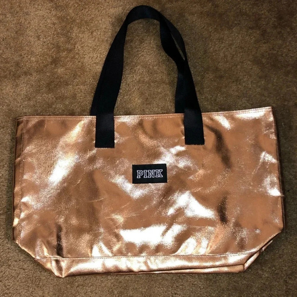 Gold metallic shiny Tote - Picture 2 of 6